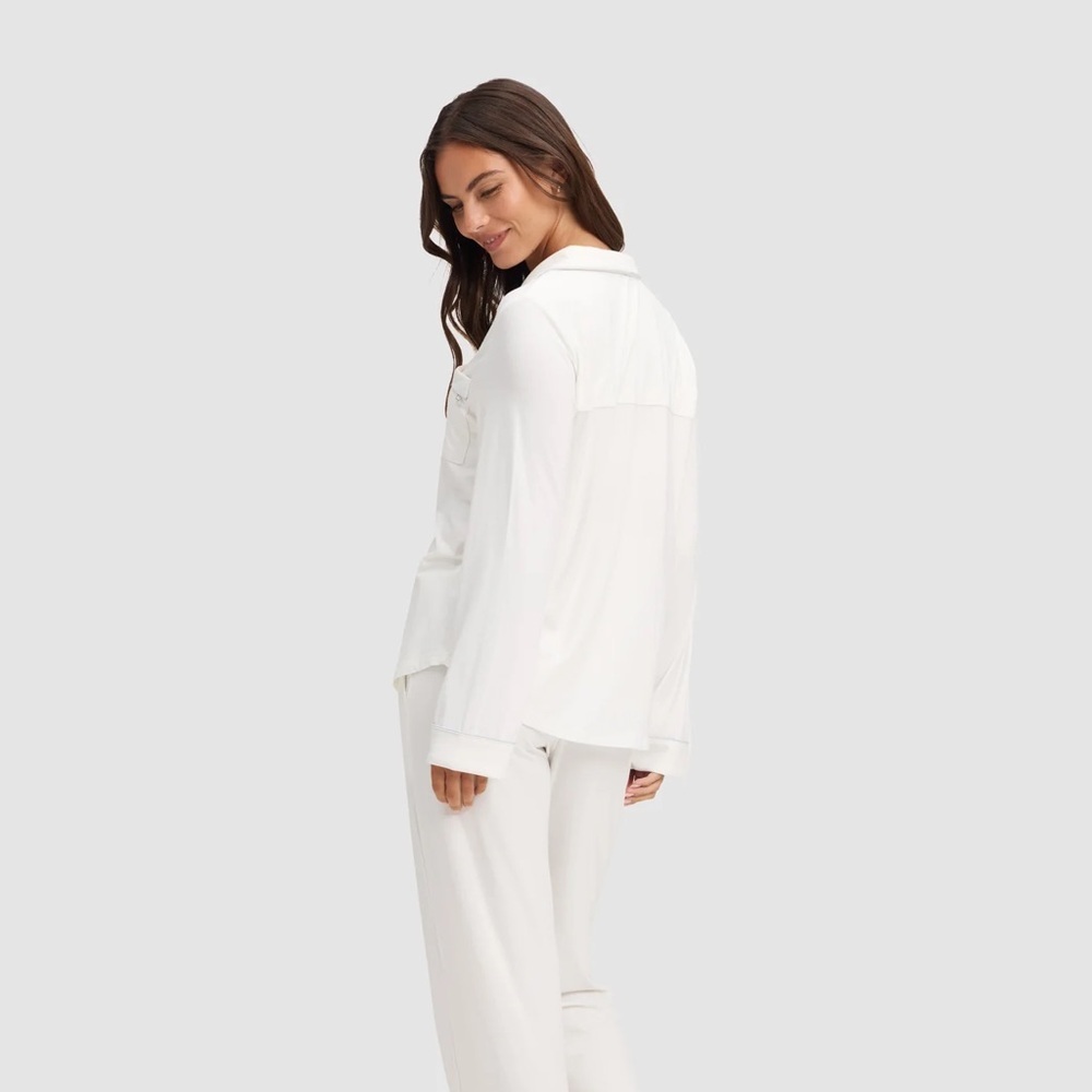 Cozy Earth Bamboo Stretch-Knit Long Sleeve Pajama Top - Picture 3 of 6